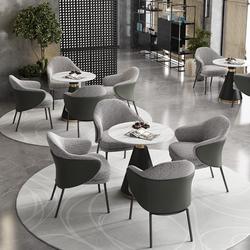 Reception hotel cafe sales office light luxury table board reception business area negotiation rock negotiation table and chair combination rest