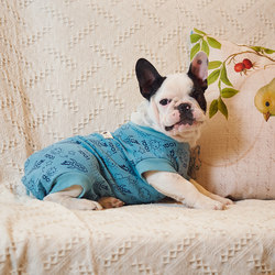 Black baby pet clothing with belly, male dog and female dog clothes, fat dog bullfighting clothes, French dou spring and summer clothes, autumn mynah clothes