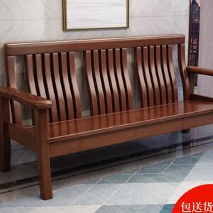 
Wooden four-seat rural Chinese-style solid wood sofa, economical three-person office furniture, small apartment combination living room, simple