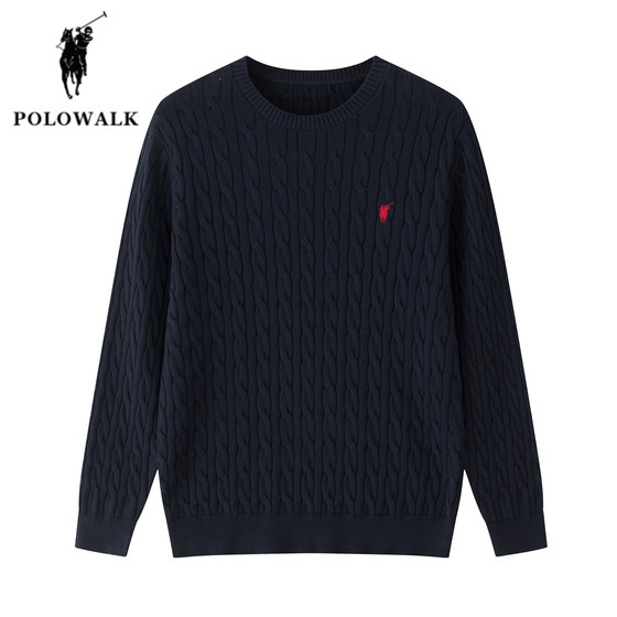 
POLOWALK cable knit sweater men's 25 autumn new style Paul men's fashion casual old money style inner sweater
