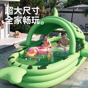 Elastic swimming pool Children's household large adult family outdoor outdoor outdoor small rural children folding drama pool
