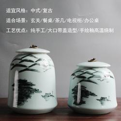 New Chinese style simple ceramic vase flower arrangement storage jar modern light luxury living room TV cabinet decoration ornaments
