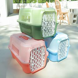Cat Travel Crate, Cat Carrier, Pet Space Box, Dog Transport Box, Car-Mounted Dog Crate