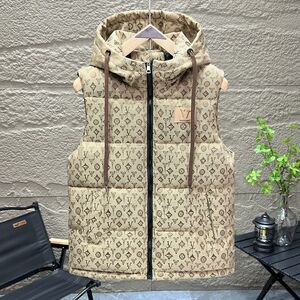 
Men's autumn and winter trendy brand hooded thickened vest for youth warm and versatile casual horse cotton vest