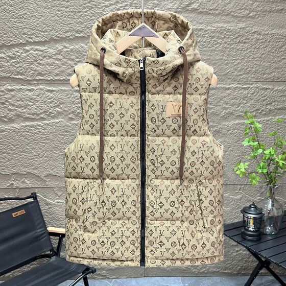 
Men's autumn and winter trendy brand hooded thickened vest for youth warm and versatile casual horse cotton vest