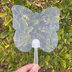 Blank Plastic Transparent Fan Clothes Elementary School Students Pvc DIY Painting Half Fan Back-To-School Kindergarten