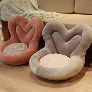 Heart -shaped futon cushion floor bedroom mat, chair pad pet cat and dog nest home floor, round cushion butt pad