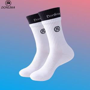 Retro street double Luokou double -layer socks Male woman middle -long tube high -top professional basketball sports socks summer tide
