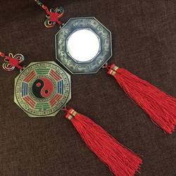 Eight Trigrams Mirror Alloy Qilin Eight Trigrams Mirror Nine Palaces Tai Chi Twelve Zodiac Signs Pendant Flat Mirror Home Balcony Decoration