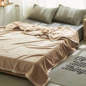 
Sable velvet blanket solid color simple nap double-sided internet celebrity leisure blanket double thermal blanket lazy blanket velvet blanket