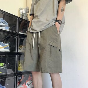 
Japanese quick-drying work shorts men's summer thin fashion brand versatile loose casual mid-pants men's five-point pants