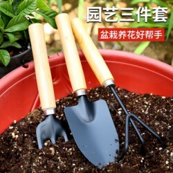 Gardening Three-Piece Set: Small Shovel for Potted Plants, Garden Trowel, Indoor Flower Potting Soil Loosening Tool for Planting Flowers and Vegetables