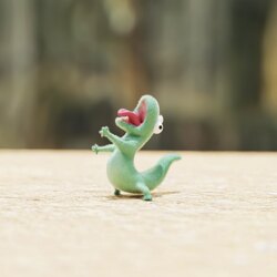 New Original Beaver Transformation Plan Screaming Little Lizard Desktop Ornament with High Aesthetic Value, Healing Gift for Friends