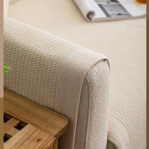 
Cotton and linen same color four seasons universal non-slip modern thick home simple sofa cushion fabric seat cushion