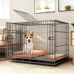 Dog Cage for Small Dogs, Indoor Household Use, Foldable with Toilet, Pet Dog Cage, Teddy Cage, Medium-Sized Dog Cage, Corgi Cage