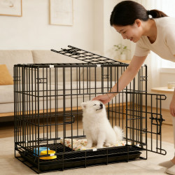 Dog Cage for Small and Medium-Sized Dogs, Indoor Household Use, Foldable Portable Pet Cage, Special Pet Cage for Teddy and Bichon
