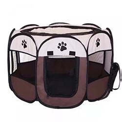 Pet Tent, Octagonal Fence, Oxford Cloth Material, Scratch-Resistant, Foldable Dog Cage, Dog and Cat Maternity Room, Dog House, Cat House