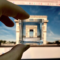 Xiaohongshu's Popular Pixel-Style Filter Square Mosaic Pixel Mirror Minecraft Creative Ornament Small Gift