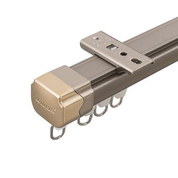 
Aluminum alloy thickened cross curtain track top-mounted side-mounted window track single track silent anti-leakage new slide rail