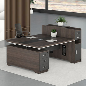 
Financial desk double-seat face-to-face four-seat table and chair combination modern two-person computer desk office furniture