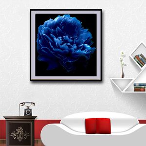 
Suzhou embroidery DIY kit beginner material package Blue peony Living room Bedroom Dining study Hand-made embroidered decorative painting