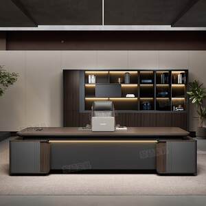 
New Chinese style small office old 985 board desk light luxury real paint large desk office wooden office furniture