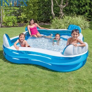 
Children's inflatable castle rainbow dinosaur swimming pool thickened family fountain with slide cartoon animal swimming pool