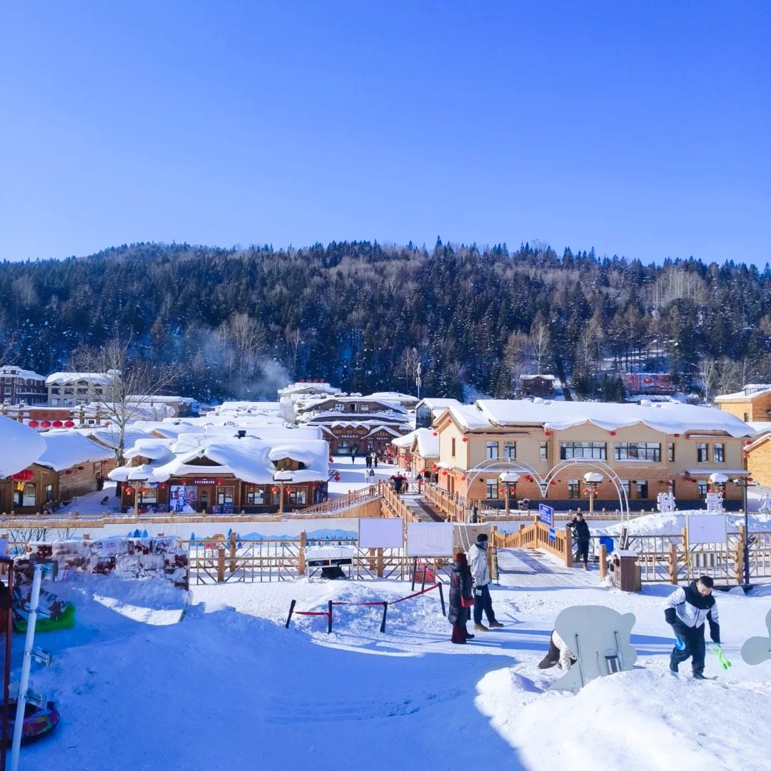 东北哈尔滨雪乡旅游长白山延吉滑雪体验5天4晚跟团游