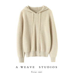 
Good taste is not to be missed! Hooded cashmere sweater women's pure cashmere sweater hooded cashmere sweatshirt knitted bottoming hoodie