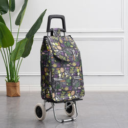 Lightweight and Silent Grocery Cart, Foldable Shopping Cart, Small Cart for Elderly, Portable Home-Use Push Cart