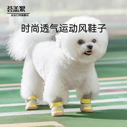 Dog Shoes, Fashionable and Breathable Mesh Shoes for Spring and Summer, Non-Slip, Wear-Resistant, Non-Stuffy Pet Shoes for Small Dogs When Going Out