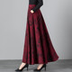 2025 spring and autumn new retro printed long skirt for women high waist large dancing skirt for women large size skirt
