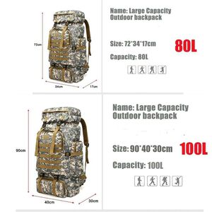 Mountaineering Bag 80L/100L Climb Bag Military Tactical Back