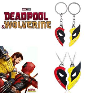 Movie Superhero Deadpool and Wolverine Best Friends keychain