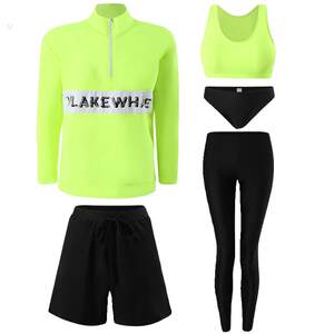 
Women's surfing suits, slim women's split suits, diving suits, women's long-sleeved split couple's trousers, hot spring swimming suits