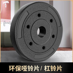 Iron Weight Plates, Solid Eco-Friendly Dumbbell Plates, Full Weight Rubber-Coated Small Hole Barbell Plates for Fitness Weightlifting