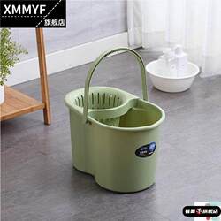 。 Thickened Mop Bucket for Home Use, Manual Old-Fashioned Floor Mop Bucket, Water Squeezing Bucket, Mop Bucket, Hand-Pressed Single Bucket