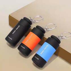 Flashlight with Strong Light, Rechargeable, Small, Portable, Ultra-Bright, Outdoor Mini Keychain Led Light, Multi-Functional, Household Emergency