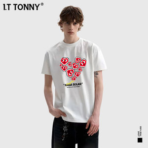 
Trendy brand I.T TONNY official authentic love fashion printed T-shirt couple style sports short-sleeved DHR