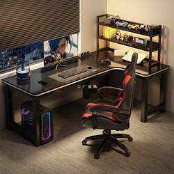 Corner Computer Desk, Desktop Home Gaming Desk, Double Desk, Corner Table, Bedroom Gaming Table, L-Shaped Office Desk