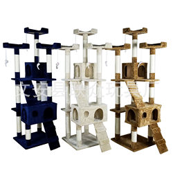 Multi-Layer Large Cat Climbing Frame Factory Cat Toys Large Cat House Cat Scratching Board Cat Jumping Platform Wooden Cat Climbing Frame
