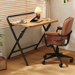 Computer Desk, Foldable Simple Desk, Home Office Desk, Bedroom Study Desk, Dormitory Desk, No Installation Required, Small Table