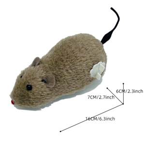 上链毛绒老鼠逗猫狗宠物玩具能跑摇尾巴玩具优质款少差评热卖