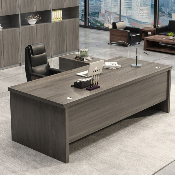Boss table, double cabinet office desk, chair, president, manager, simple large desk, single desk, office furniture, computer desk
