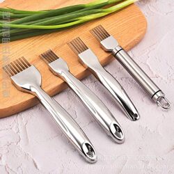 304 Stainless Steel Onion Cutter, Onion Knife, Shredder, Creative Kitchen Gadget, Green Onion Shredder, Onion Shredding Knife