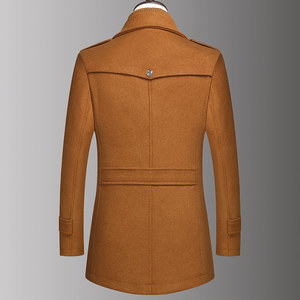 Winter new middle -aged men's wool woolen coat coat leisure middle -aged and elderly people thickened woolen jacket dad