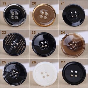 
High-end suit round black button men, jacket windbreaker buttons, formal woolen coat buttons, women
