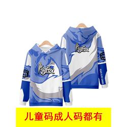 Peace Elite Agfox Team Uniform Cosplay Outfit Same Style Children's Long-Sleeve Hooded Sweatshirt Jacket Clown Top