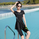 Swimsuits for women with slightly fat girls covering their belly and making them look slim and conservative split skirt style anti-exposure 2025 new hot spring swimsuit