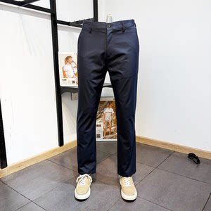 
JJ men's spring and summer thin slim fit small feet small straight no-iron navy blue business casual trousers men's trousers